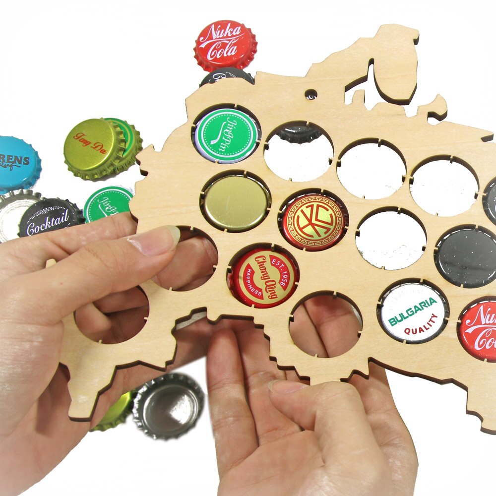 Creative Wooden Cap Maps Bottle Caps Map of Russia Board Wall Art For Cap Collector Drinker by Woody Signs Co. - Handmade Crafted Unique Wooden Creative