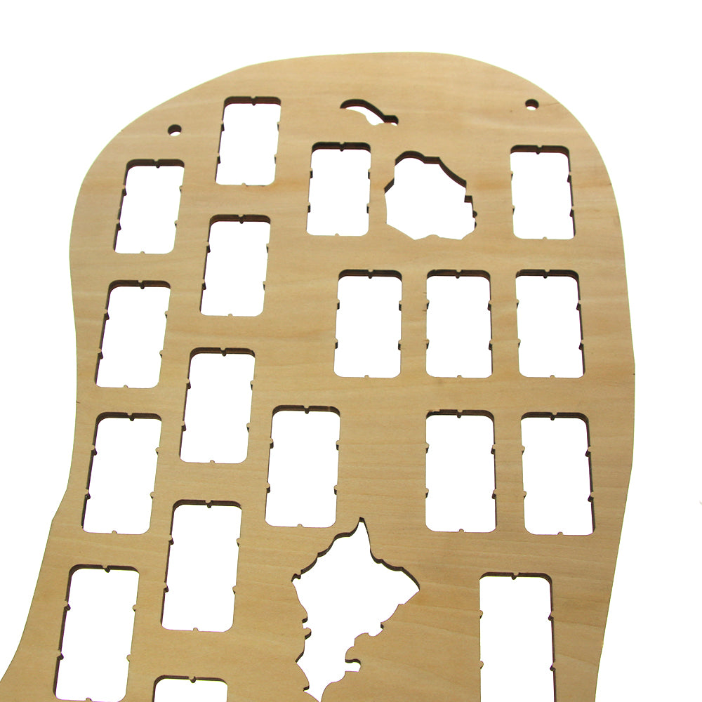 U.S. State of Hawaii Cork Wall Display Map Hawaii Shaped Handcrafted Wooden Hawaii Island by Woody Signs Co. - Handmade Crafted Unique Wooden Creative