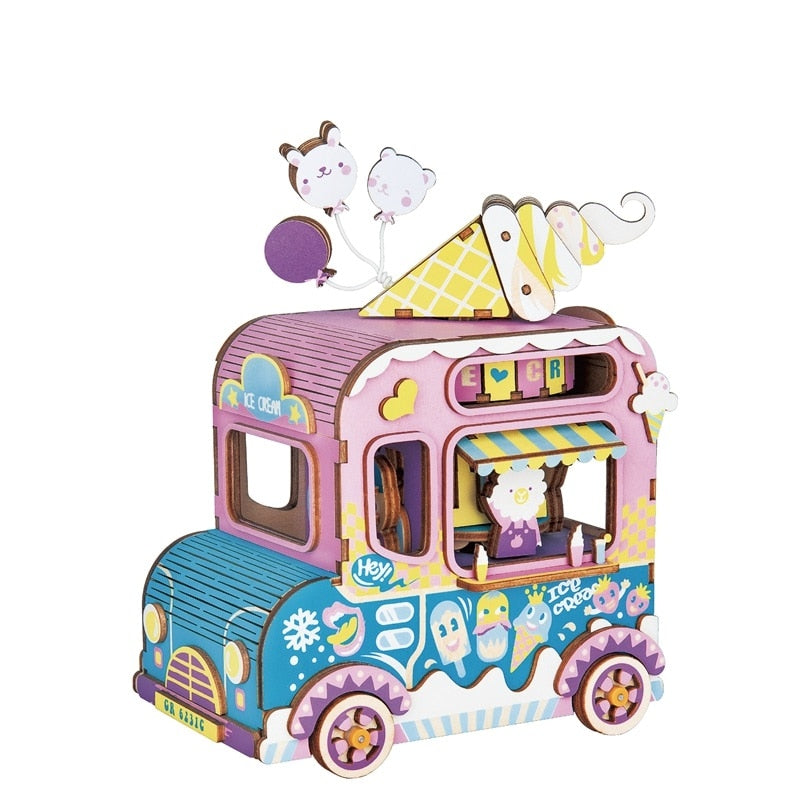 New Arrival DIY 3D Moving Flavor Wooden Puzzle Game Assembly Moveable Music Box Toy Gift for Children Kids Adult AMD61 by Woody Signs Co. - Handmade Crafted Unique Wooden Creative