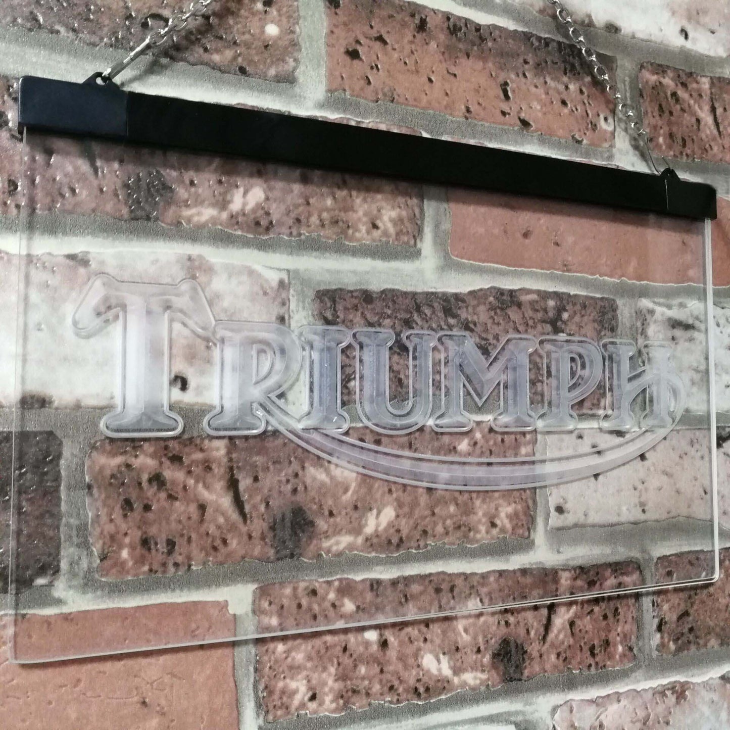 Triumph Car Truck Bar Decoration Gift Dual Color Led Neon Light Signs st6-d0051 by Woody Signs Co. - Handmade Crafted Unique Wooden Creative