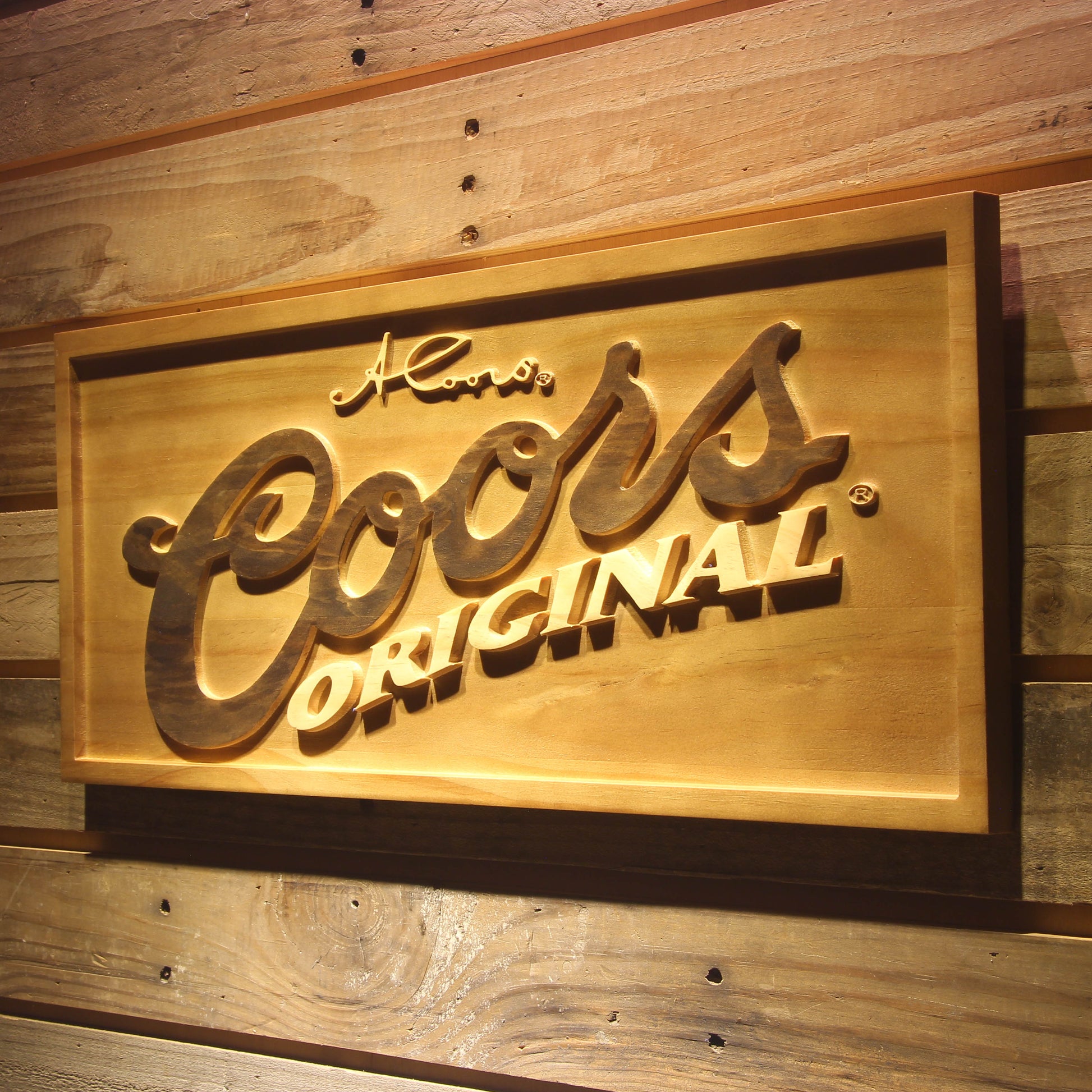 Coors Original  3D Wooden Bar Signs by Woody Signs Co. - Handmade Crafted Unique Wooden Creative