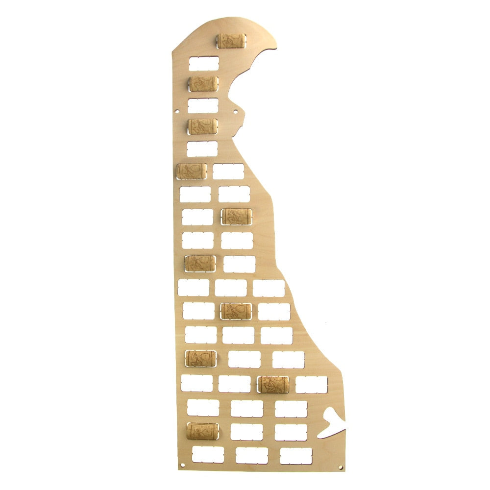 Delaware  Cork Wall Display Map Delaware Wood Cutout Shaped Cork  Map  Wood Map  For New Home by Woody Signs Co. - Handmade Crafted Unique Wooden Creative