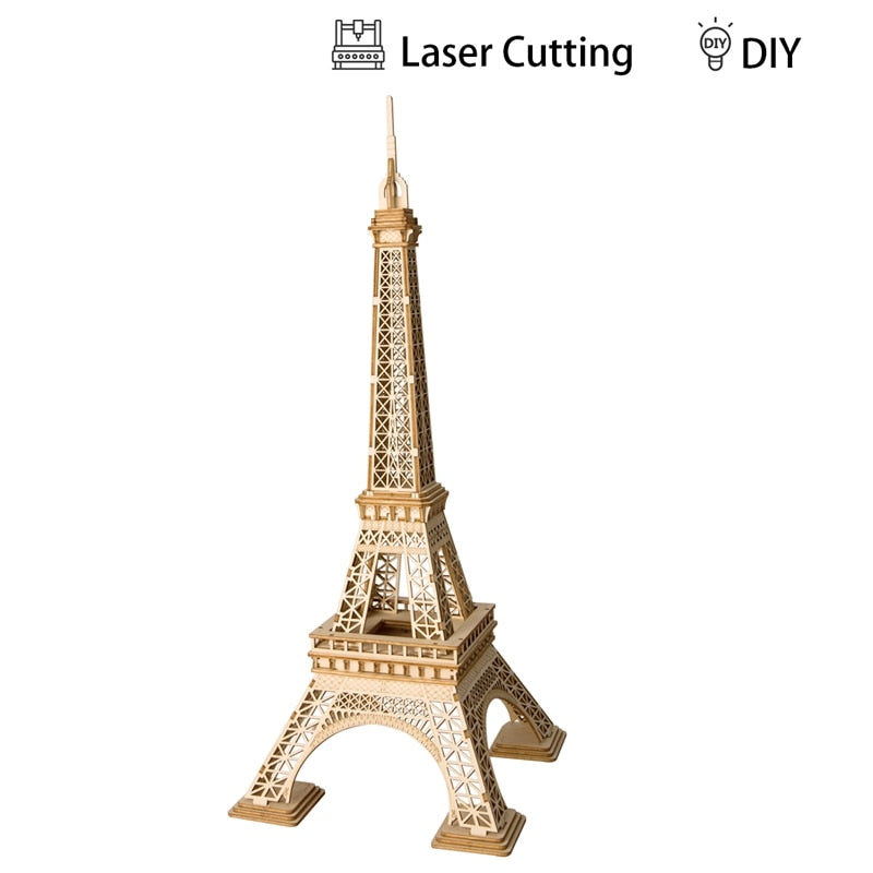 10 Kinds DIY 3D Wooden Animal&Building Puzzle Game Assembly Toy Gift for Children Kids Adult Model Kits TG207 by Woody Signs Co. - Handmade Crafted Unique Wooden Creative