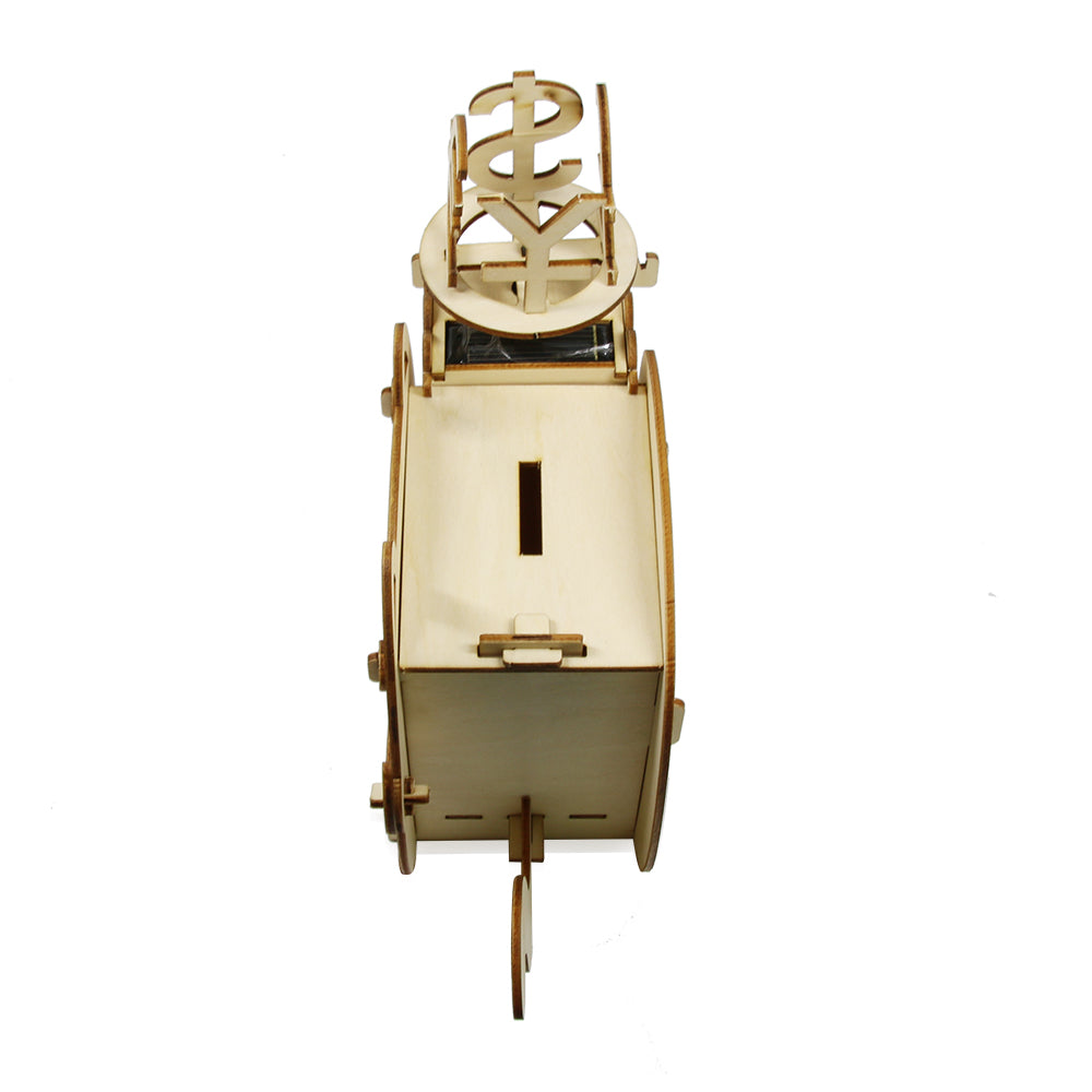 Scientific Educational DIY Solar Kits Plywood Solar Fortune Cat Piggy Bank Wooden Lucky Cat Money Box Cat DIY Kit Coin Bank by Woody Signs Co. - Handmade Crafted Unique Wooden Creative