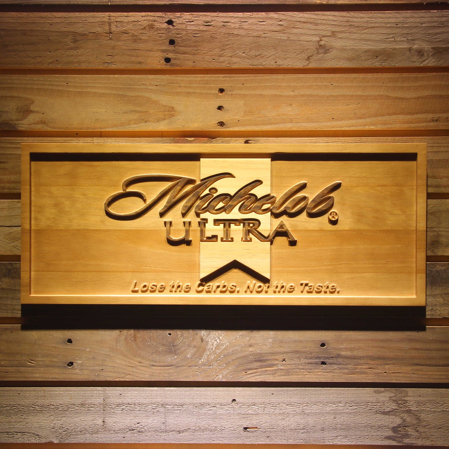 Michelob Ultra 3D Wooden Signs by Woody Signs Co. - Handmade Crafted Unique Wooden Creative