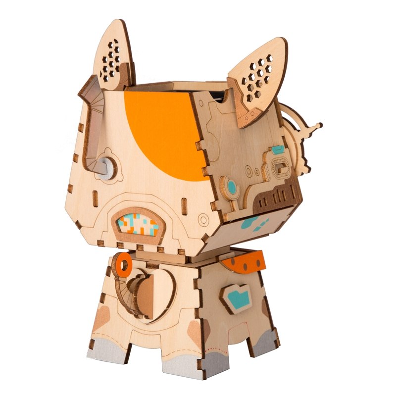 Children Adult Cute Puppy Flower Pot 3D Wooden Puzzle Game Educational Models    FT742 by Woody Signs Co. - Handmade Crafted Unique Wooden Creative