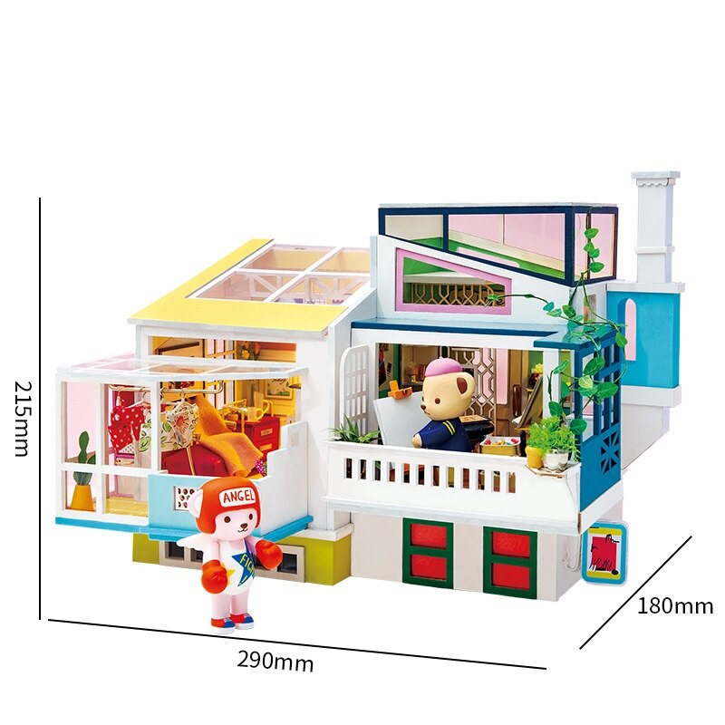 2019 New Arrival Luxury DIY House with Bear&Furniture Children Adult Miniature Wooden Doll House Model Kit Dollhouse TD by Woody Signs Co. - Handmade Crafted Unique Wooden Creative