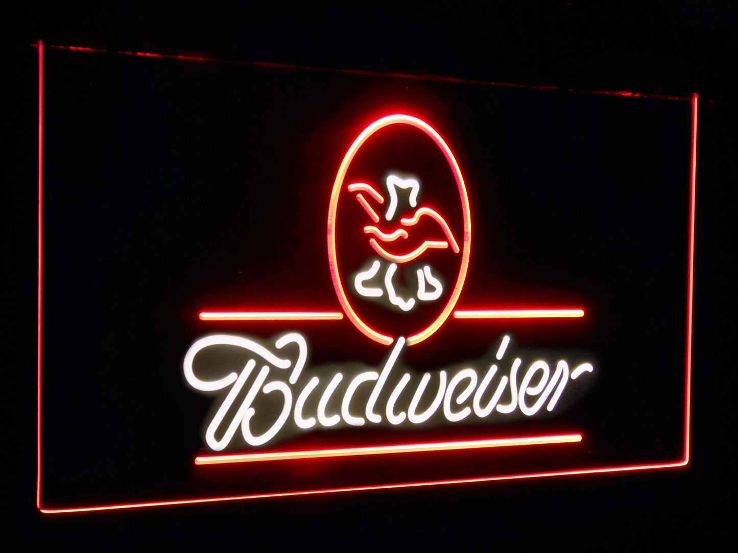 Budweiser Eagle US Company Bar Decor Dual Color Led Neon Light Signs st6-a2008 by Woody Signs Co. - Handmade Crafted Unique Wooden Creative