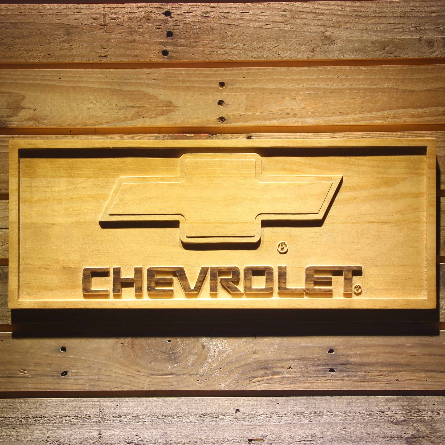 Chevrolet 3D Wooden Bar Signs by Woody Signs Co. - Handmade Crafted Unique Wooden Creative