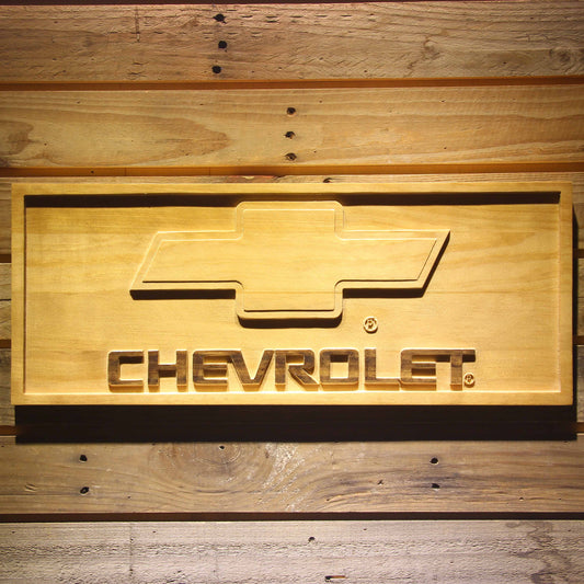 Chevrolet  3D Wooden Bar Signs by Woody Signs Co. - Handmade Crafted Unique Wooden Creative