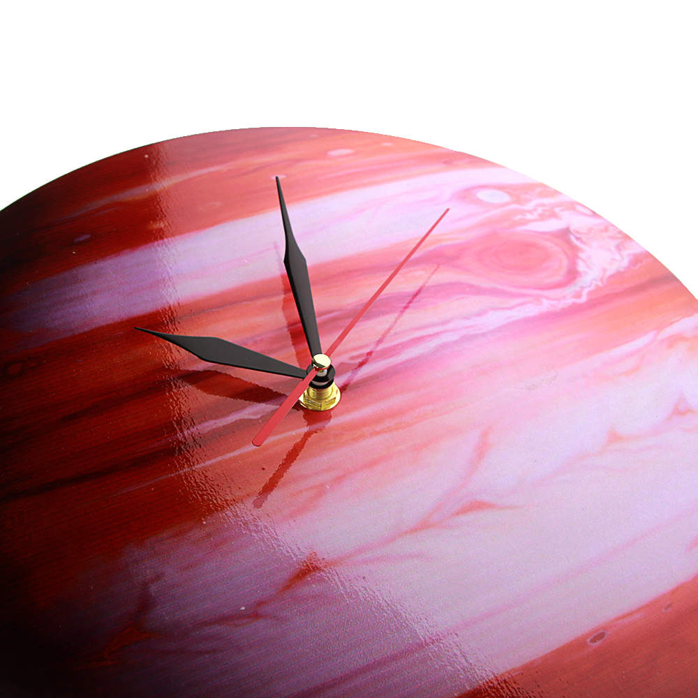 Swinging on The Jupiter Planet Wall Clock Bedroom Solar System Astronomy Decoration Space Pendulum Swinging Wall Clock by Woody Signs Co. - Handmade Crafted Unique Wooden Creative
