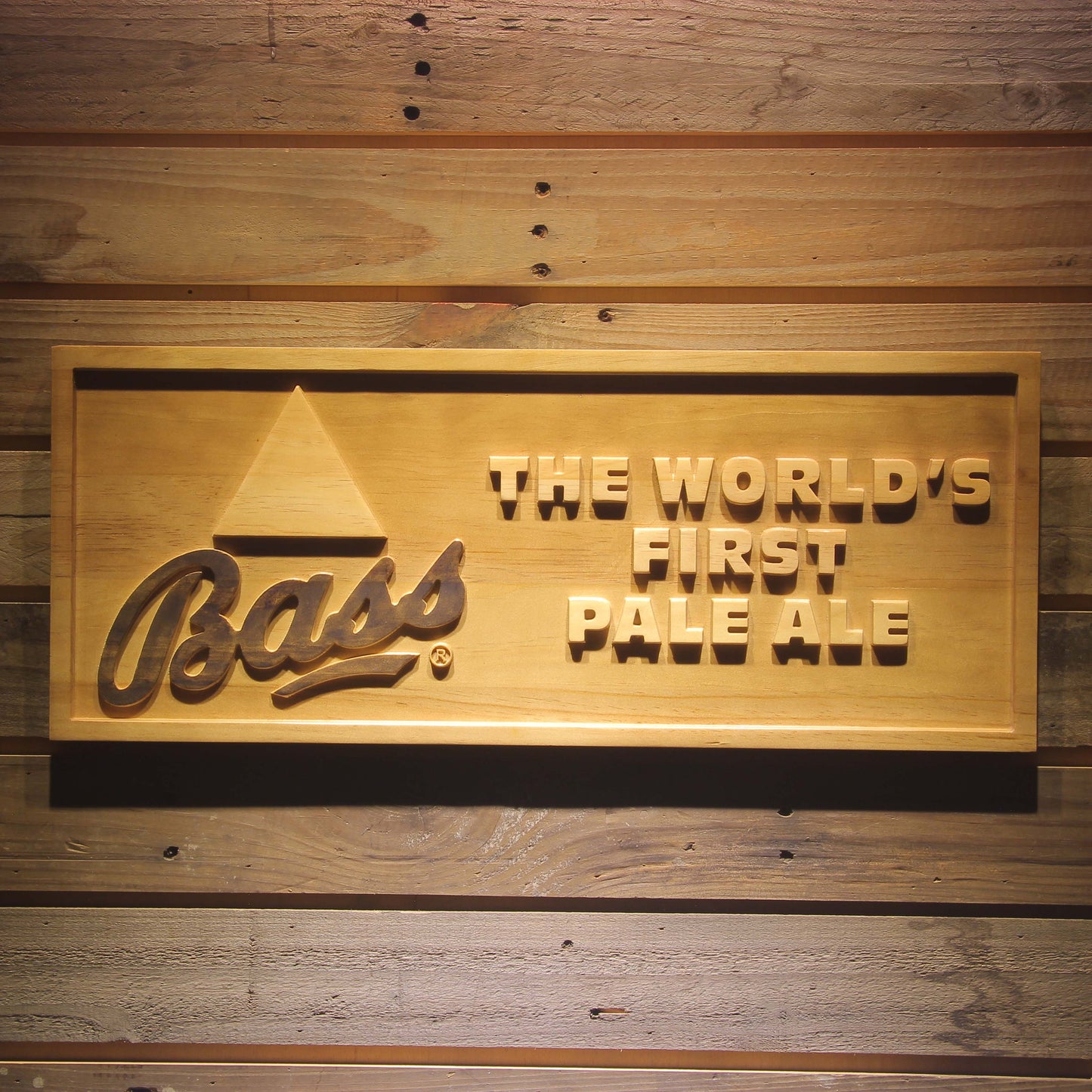 Bass Pale Ale 3D Wooden Signs by Woody Signs Co. - Handmade Crafted Unique Wooden Creative