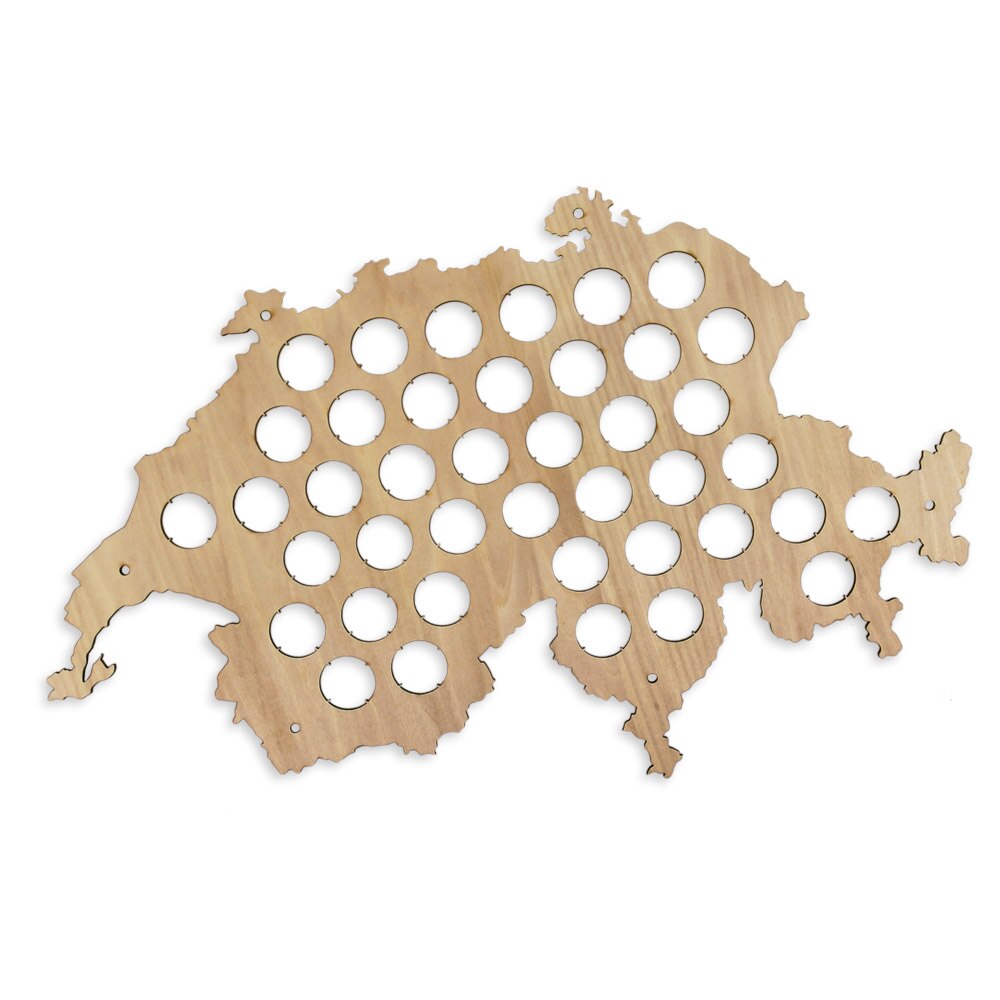 Cap Map Bottle Cap Map Of Switzerland Best for Aficionado Wooden Hanging Craft by Woody Signs Co. - Handmade Crafted Unique Wooden Creative