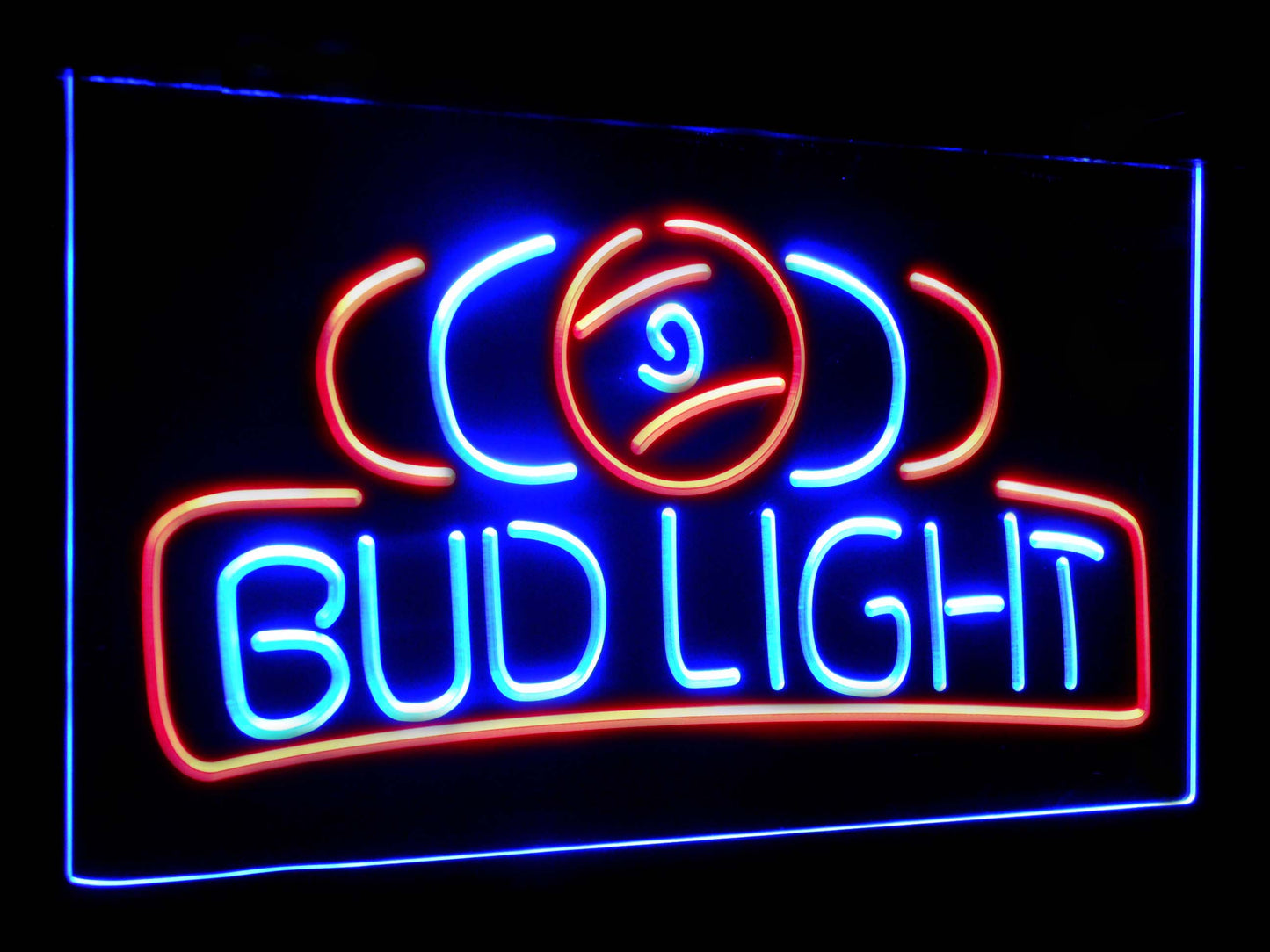 Bud Light Pool Room 9 Ball Snooker Billiard Dual Color Led Neon Light Signs st6-a2056 by Woody Signs Co. - Handmade Crafted Unique Wooden Creative