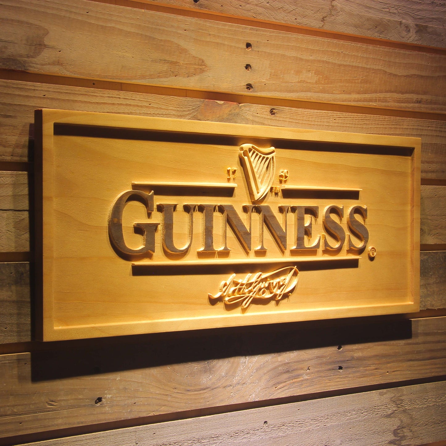 GUINNESS Ale 3D Wooden Signs by Woody Signs Co. - Handmade Crafted Unique Wooden Creative