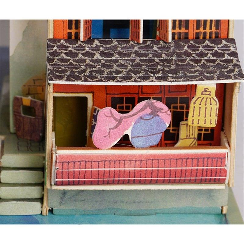 DIY South of China Doll House with Led Light Miniature Wooden SJ508 by Woody Signs Co. - Handmade Crafted Unique Wooden Creative
