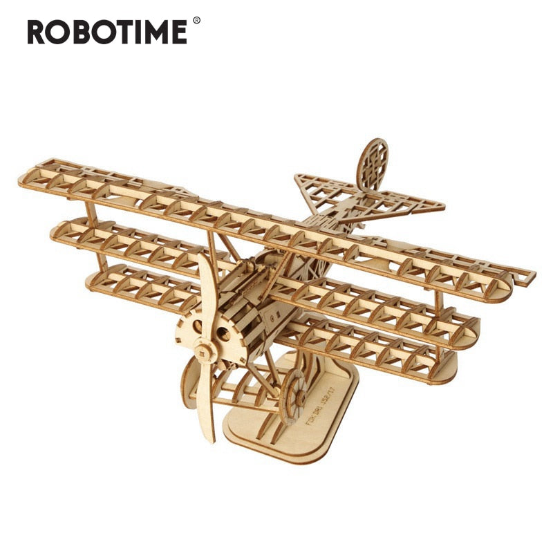 DIY 3D Laser Cutting Wooden Airplane Puzzle Game Gift for Kids Popular Hobbies TG301 (Airplane) by Woody Signs Co. - Handmade Crafted Unique Wooden Creative