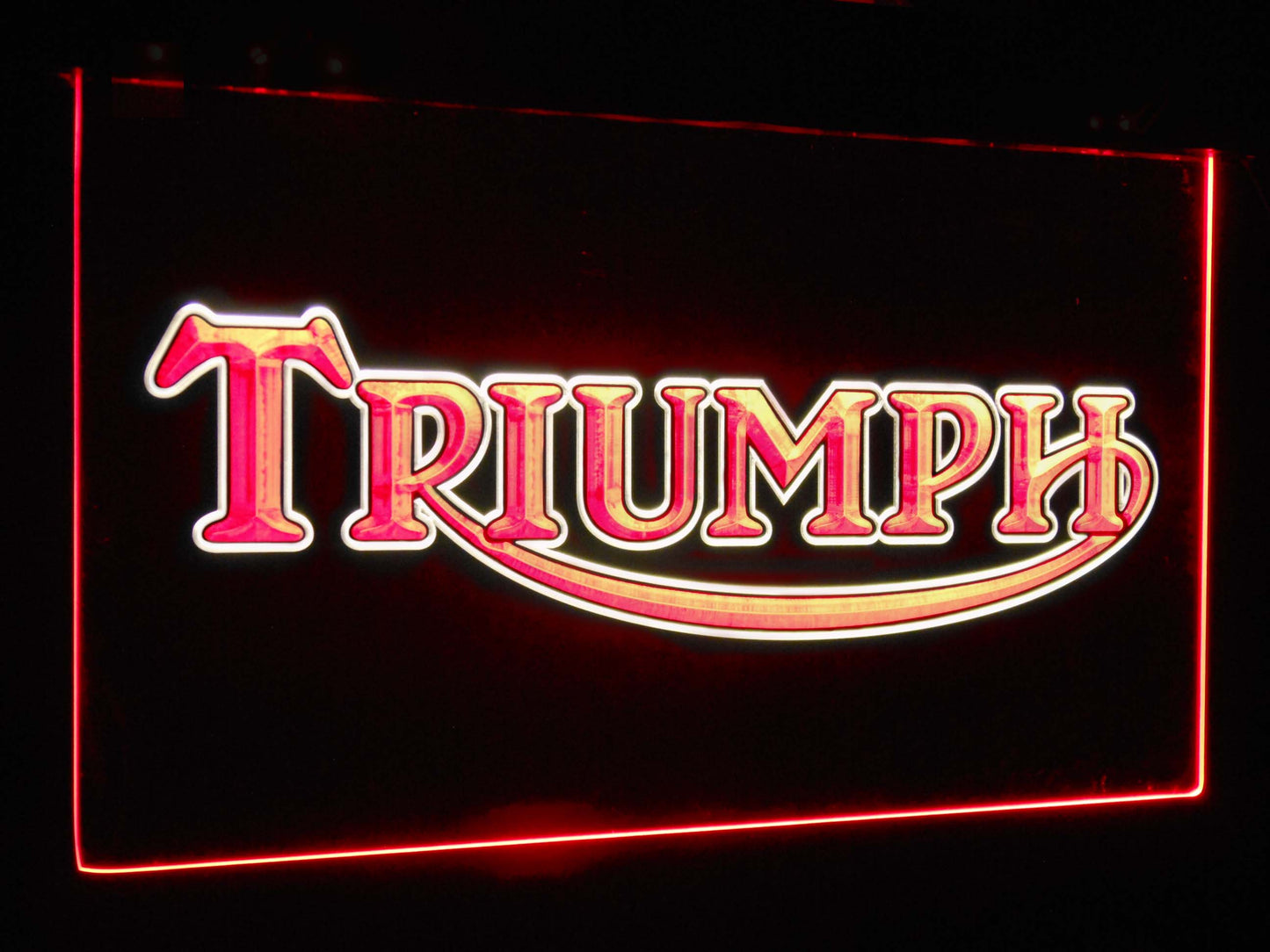 Triumph Car Truck Bar Decoration Gift Dual Color Led Neon Light Signs st6-d0051 by Woody Signs Co. - Handmade Crafted Unique Wooden Creative