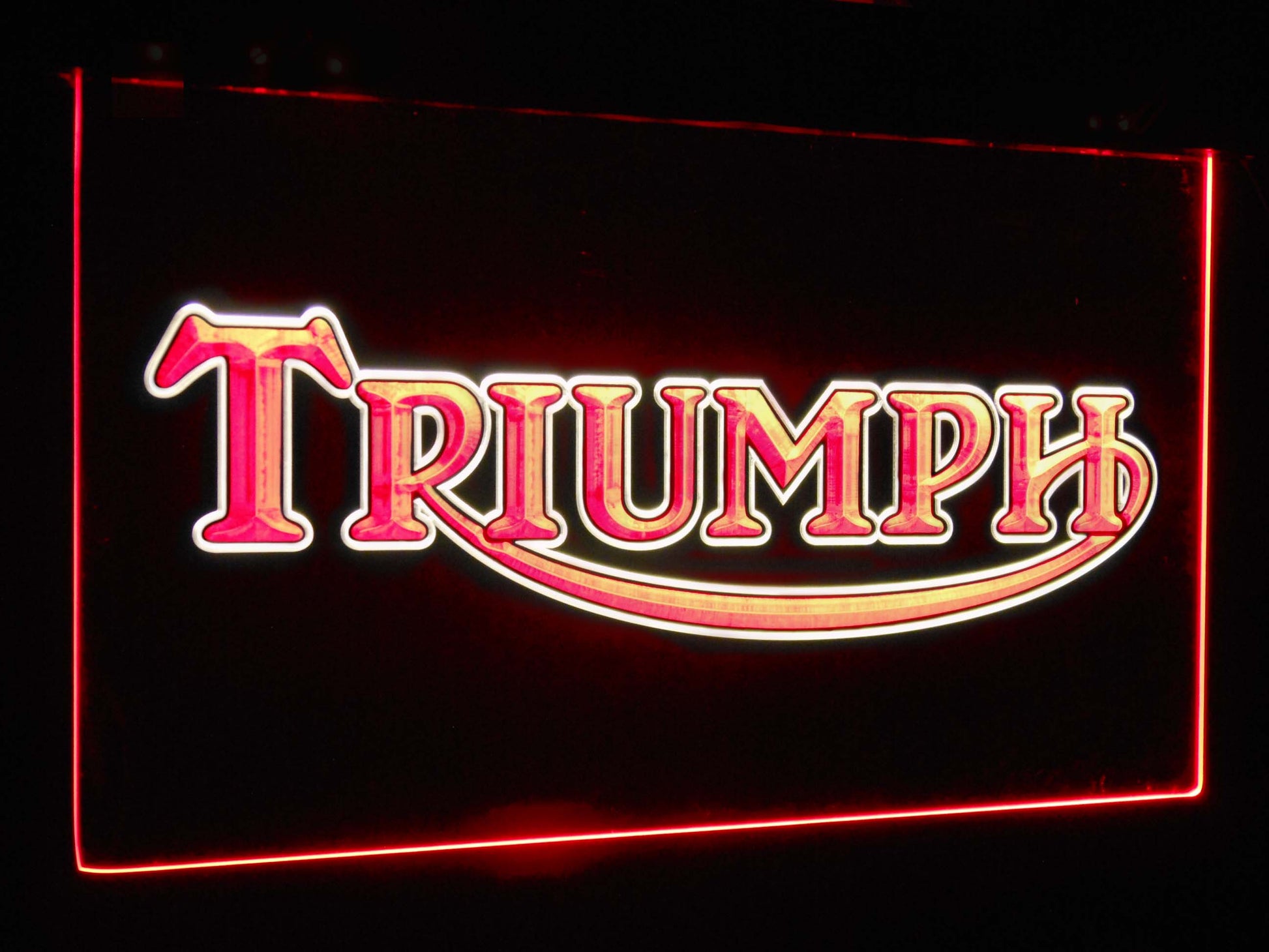 Triumph Car Truck Bar Decoration Gift Dual Color Led Neon Light Signs st6-d0051 by Woody Signs Co. - Handmade Crafted Unique Wooden Creative