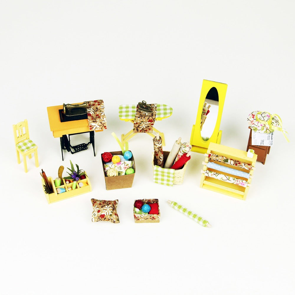 DIY Doll House Lisa's Tailor Miniature Wooden Educational DG101 by Woody Signs Co. - Handmade Crafted Unique Wooden Creative