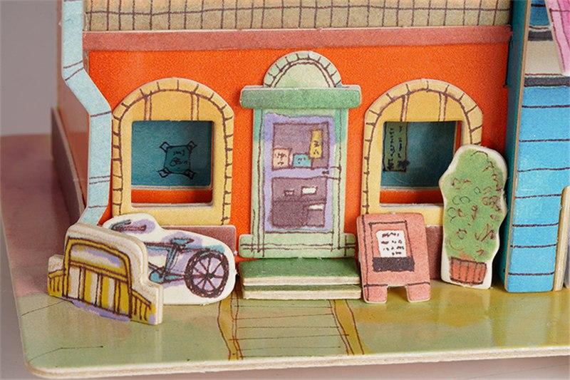 New DIY Lost in Colmar Doll House with Led Light Miniature Wooden SJ401 by Woody Signs Co. - Handmade Crafted Unique Wooden Creative