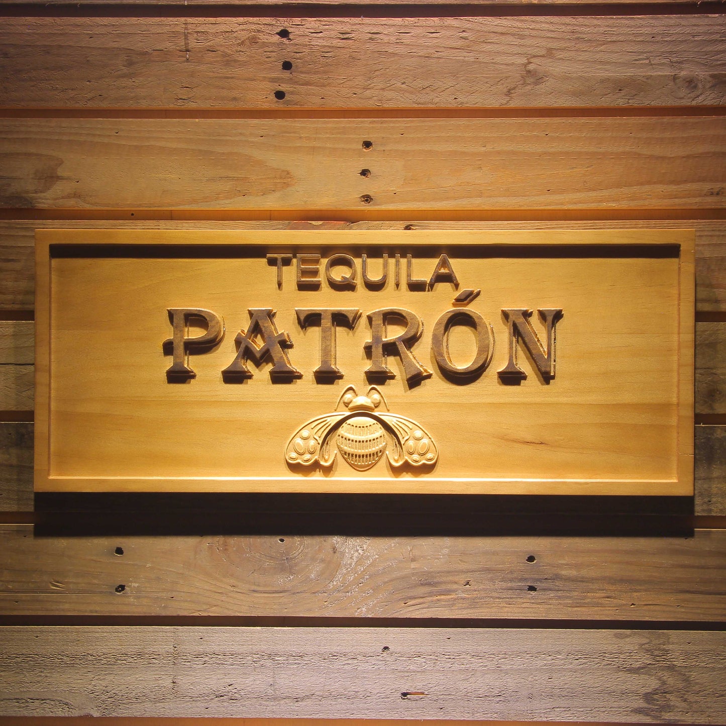 Tequila Patron Bar 3D Wooden Signs by Woody Signs Co. - Handmade Crafted Unique Wooden Creative