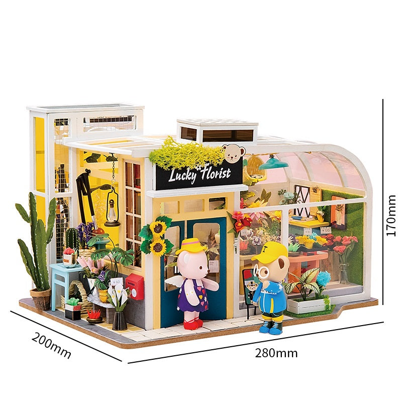 2019 New Arrival Luxury DIY House with Bear&Furniture Children Adult Miniature Wooden Doll House Model Kit Dollhouse TD by Woody Signs Co. - Handmade Crafted Unique Wooden Creative