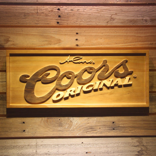 Coors Original  3D Wooden Bar Signs by Woody Signs Co. - Handmade Crafted Unique Wooden Creative
