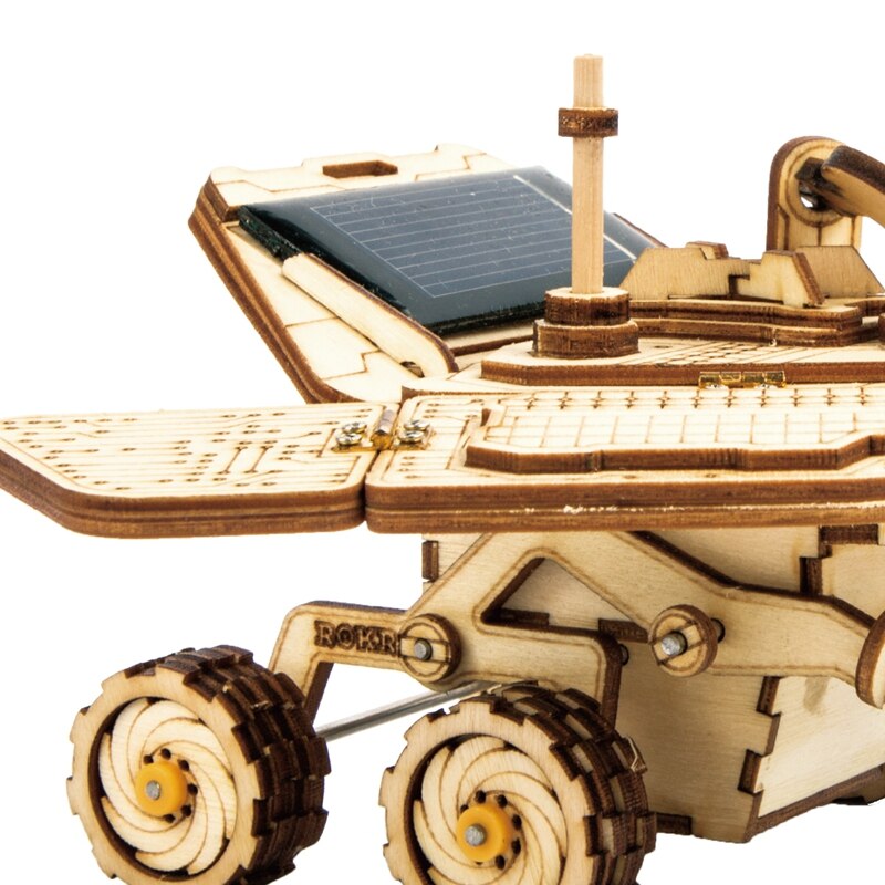Moveable Spirit Rover Solar Energy 3D DIY Laser Cutting Wooden Kit Gift for LS503 (Spirit Rover) by Woody Signs Co. - Handmade Crafted Unique Wooden Creative