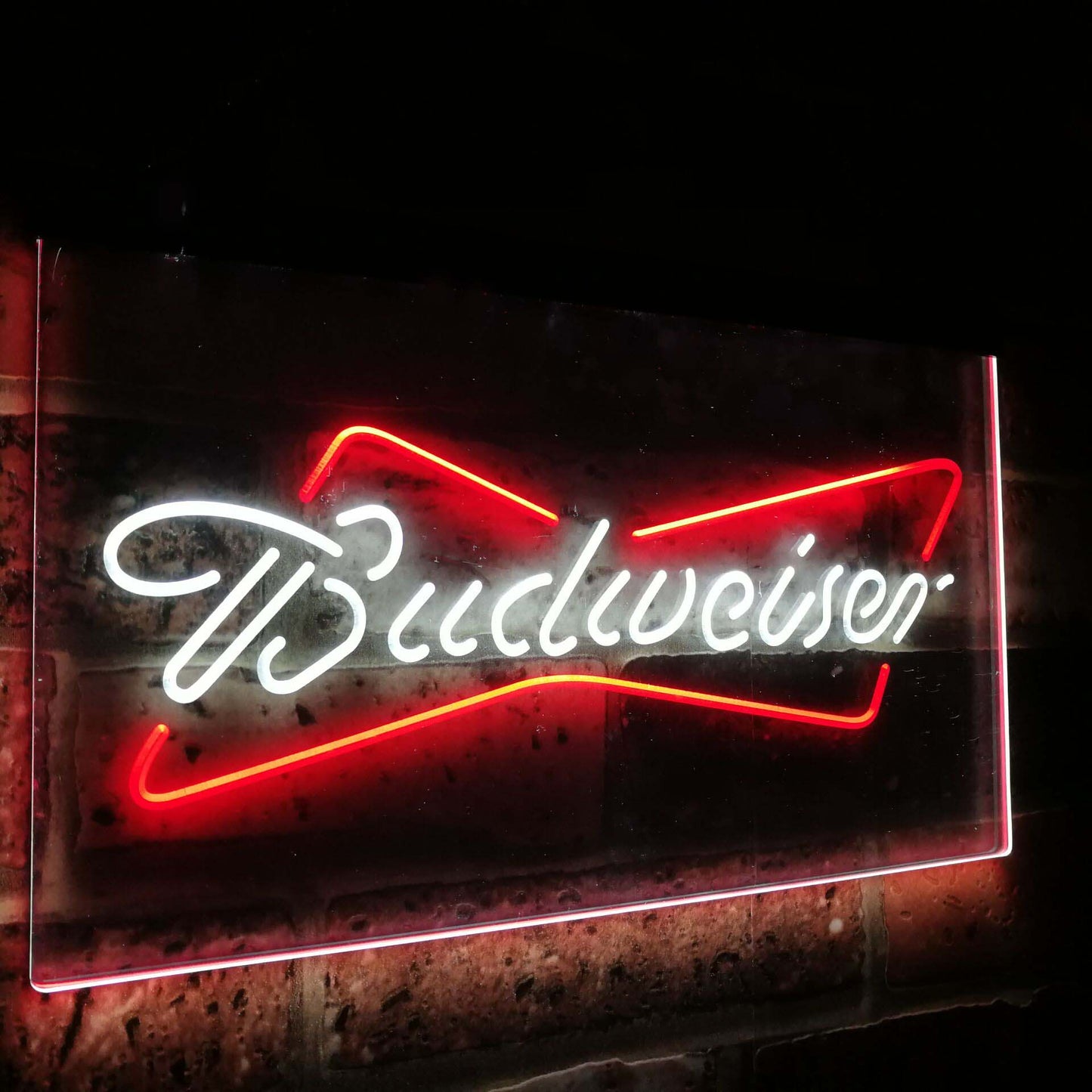 Budweiser Classic Bar Decoration Gift Dual Color Led Neon Light Signs st6-a2009 by Woody Signs Co. - Handmade Crafted Unique Wooden Creative