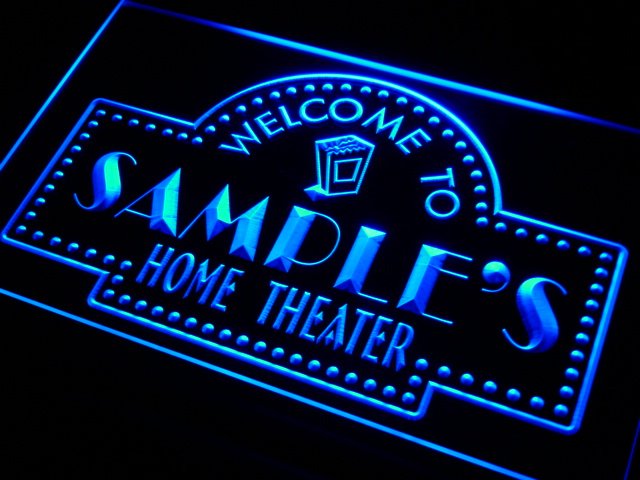 ph Name Custom Home Theater Bar Neon Light Signs with On/Off Switch 7 Colors 4 Sizes by Woody Signs Co. - Handmade Crafted Unique Wooden Creative