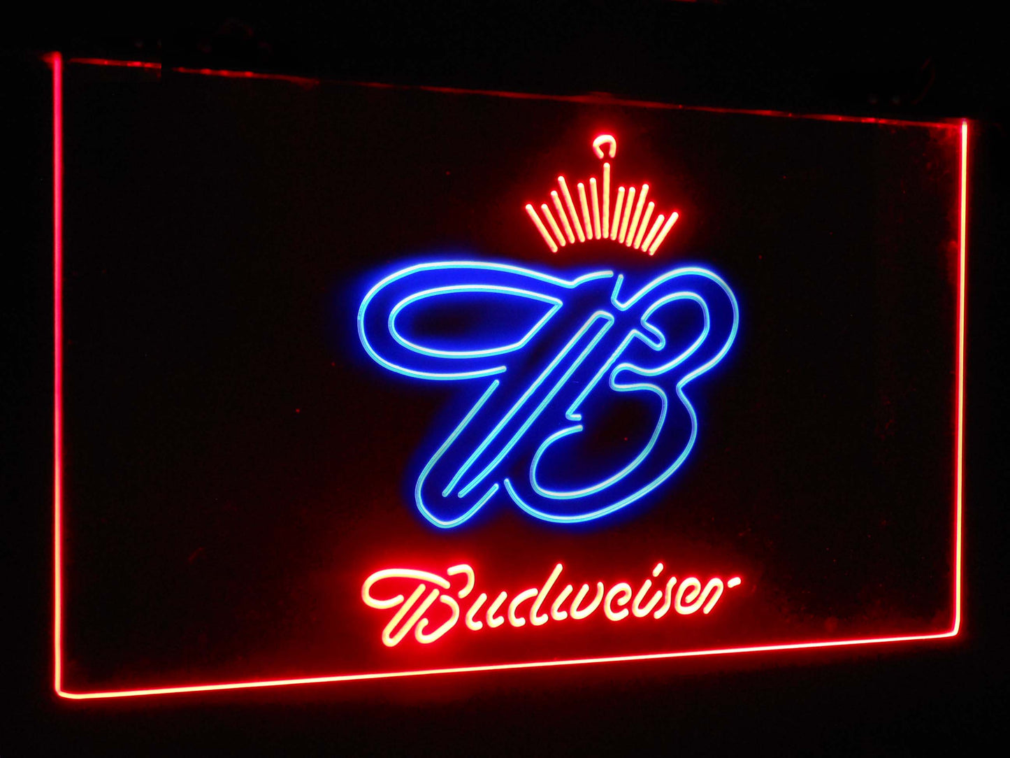 Budweiser Crown King Bar Decoration Gift Dual Color Led Neon Light Signs st6-a2006 by Woody Signs Co. - Handmade Crafted Unique Wooden Creative