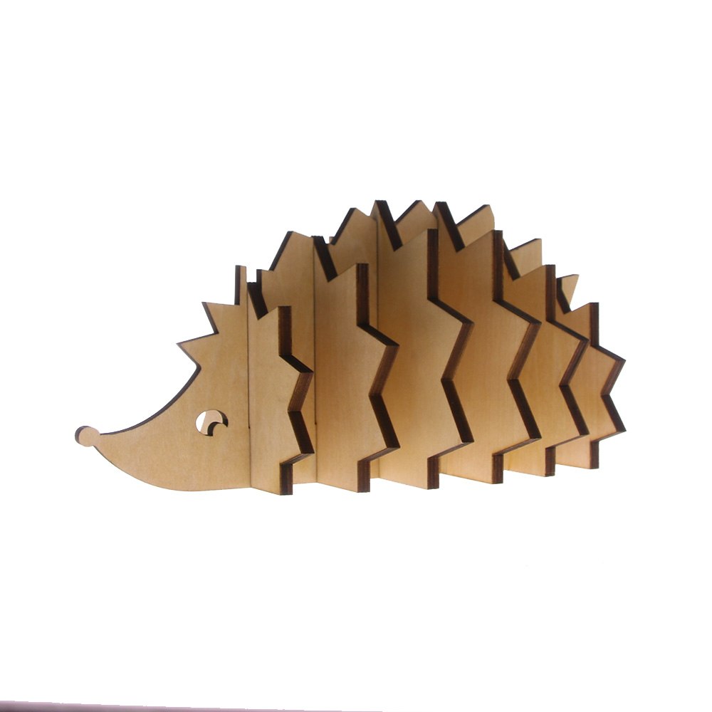 7Pieces/Set Animal Pin Wooden Coaster Hedgehog Shape DIY Coffee Tea Cup Mat Creative Table Decoration Figurines & Miniatures by Woody Signs Co. - Handmade Crafted Unique Wooden Creative
