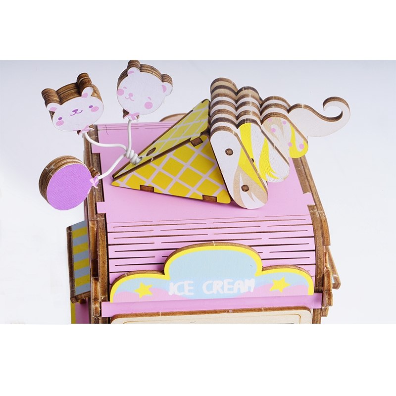 New Arrival DIY 3D Moving Flavor Wooden Puzzle Game Assembly Moveable Music Box Toy Gift for Children Kids Adult AMD61 by Woody Signs Co. - Handmade Crafted Unique Wooden Creative