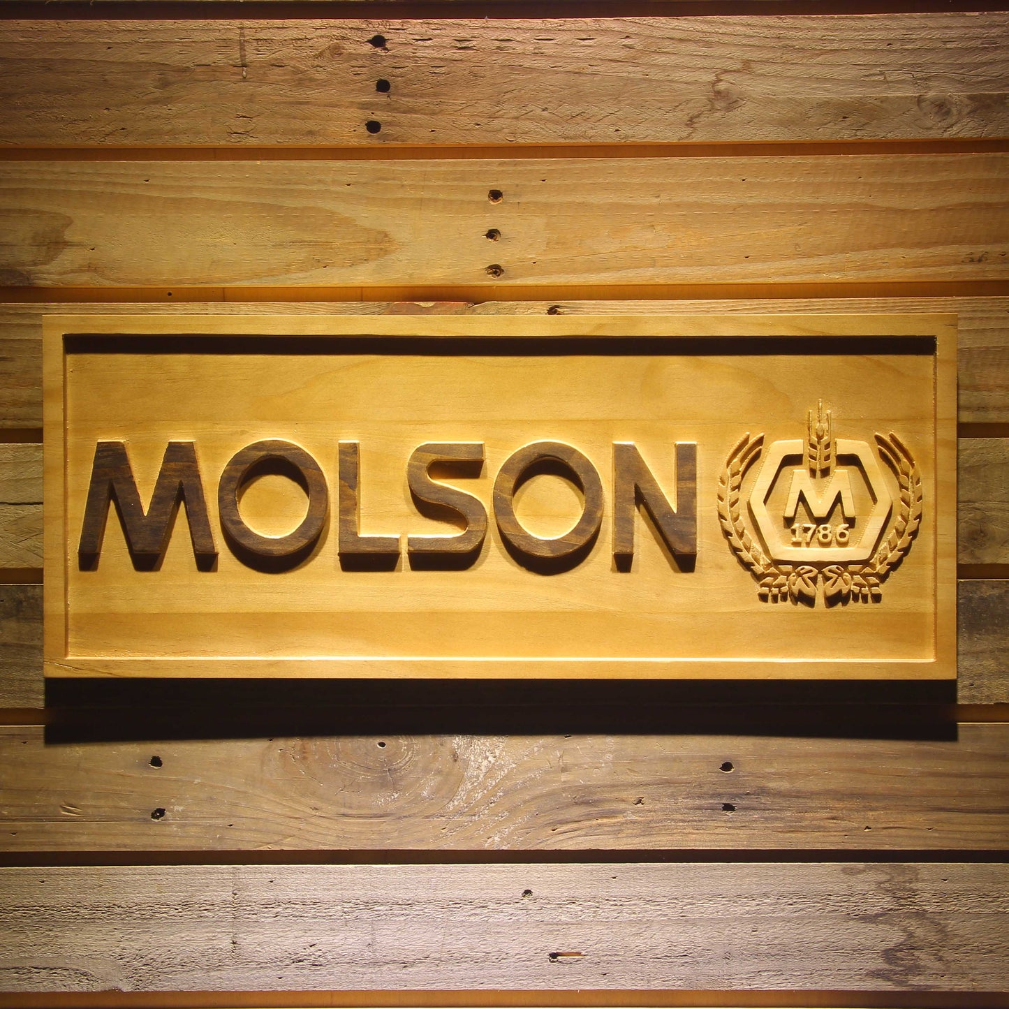 Molson 3D Wooden Bar Signs by Woody Signs Co. - Handmade Crafted Unique Wooden Creative