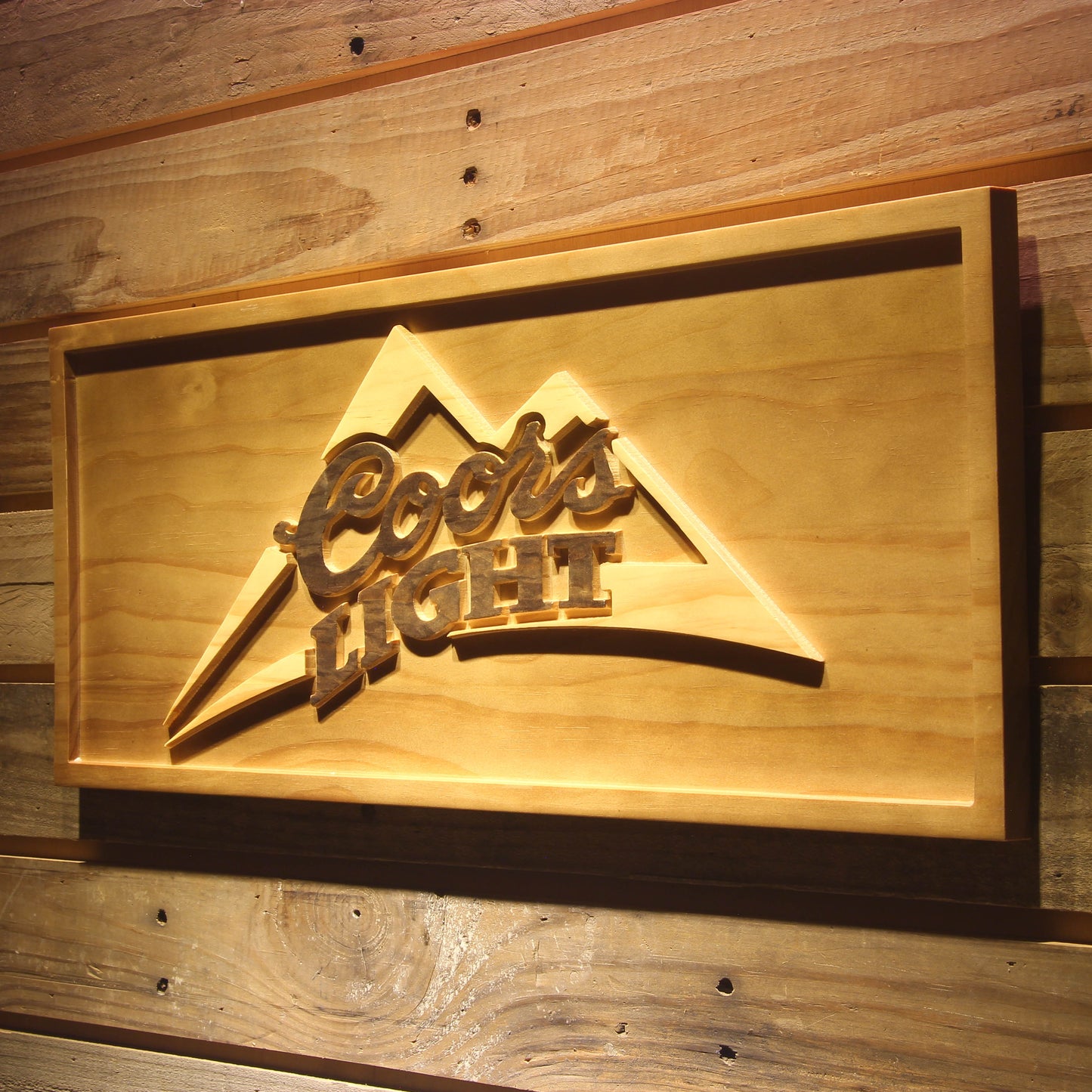 Coors Light 3D Wooden Signs by Woody Signs Co. - Handmade Crafted Unique Wooden Creative