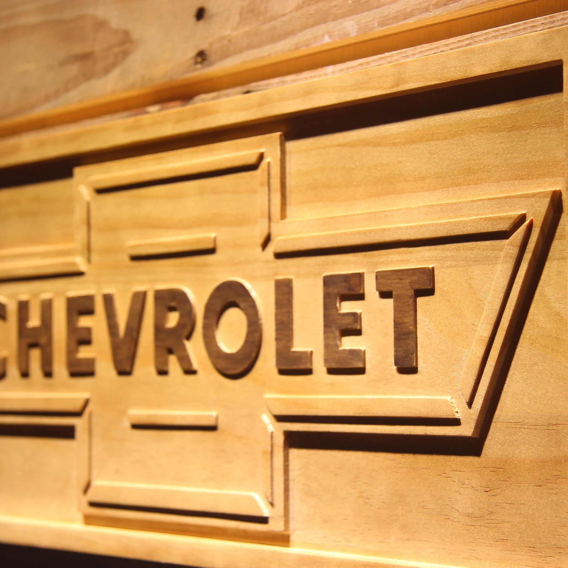 Chevrolet Car 3D Wooden Bar Signs by Woody Signs Co. - Handmade Crafted Unique Wooden Creative