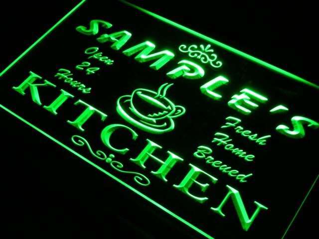 pc Name Custom Mom Kitchen Bar Neon Light Signs with On/Off Switch 7 Colors 4 Sizes by Woody Signs Co. - Handmade Crafted Unique Wooden Creative