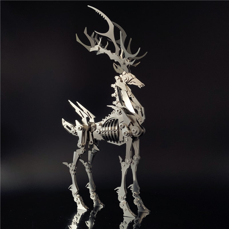 3D Metal Model Chinese Zodiac Dinosaurs David's deer DIY Assembly models Toys Collection Desktop For Adult Children by Woody Signs Co. - Handmade Crafted Unique Wooden Creative