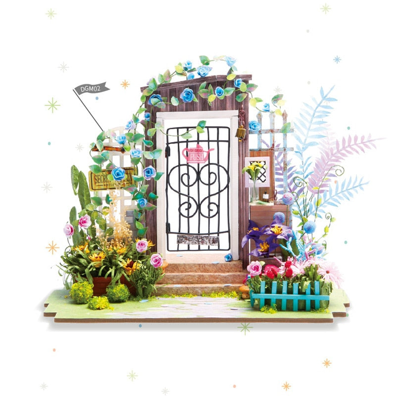14 Kinds DIY House with Furniture Miniature Wooden Doll House DG by Woody Signs Co. - Handmade Crafted Unique Wooden Creative