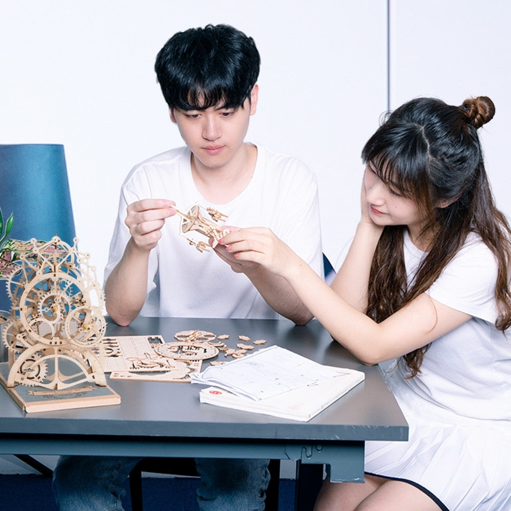 4 Kinds Creative DIY Laser Cutting 3D Mechanical Model Wooden Puzzle Game Assembly Toy Gift for Children Teens Adult LK by Woody Signs Co. - Handmade Crafted Unique Wooden Creative