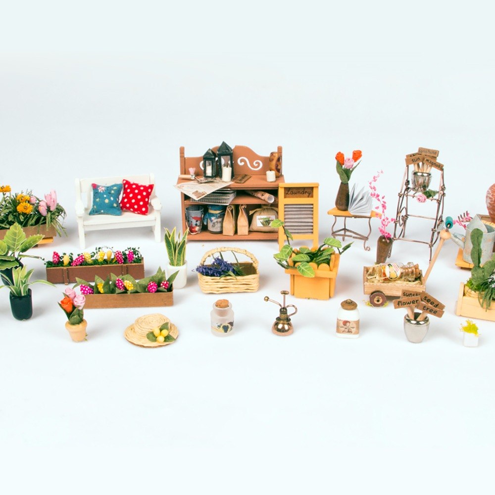 DIY Doll House Miller's Garden 's Gift Miniature Wooden DG108 by Woody Signs Co. - Handmade Crafted Unique Wooden Creative