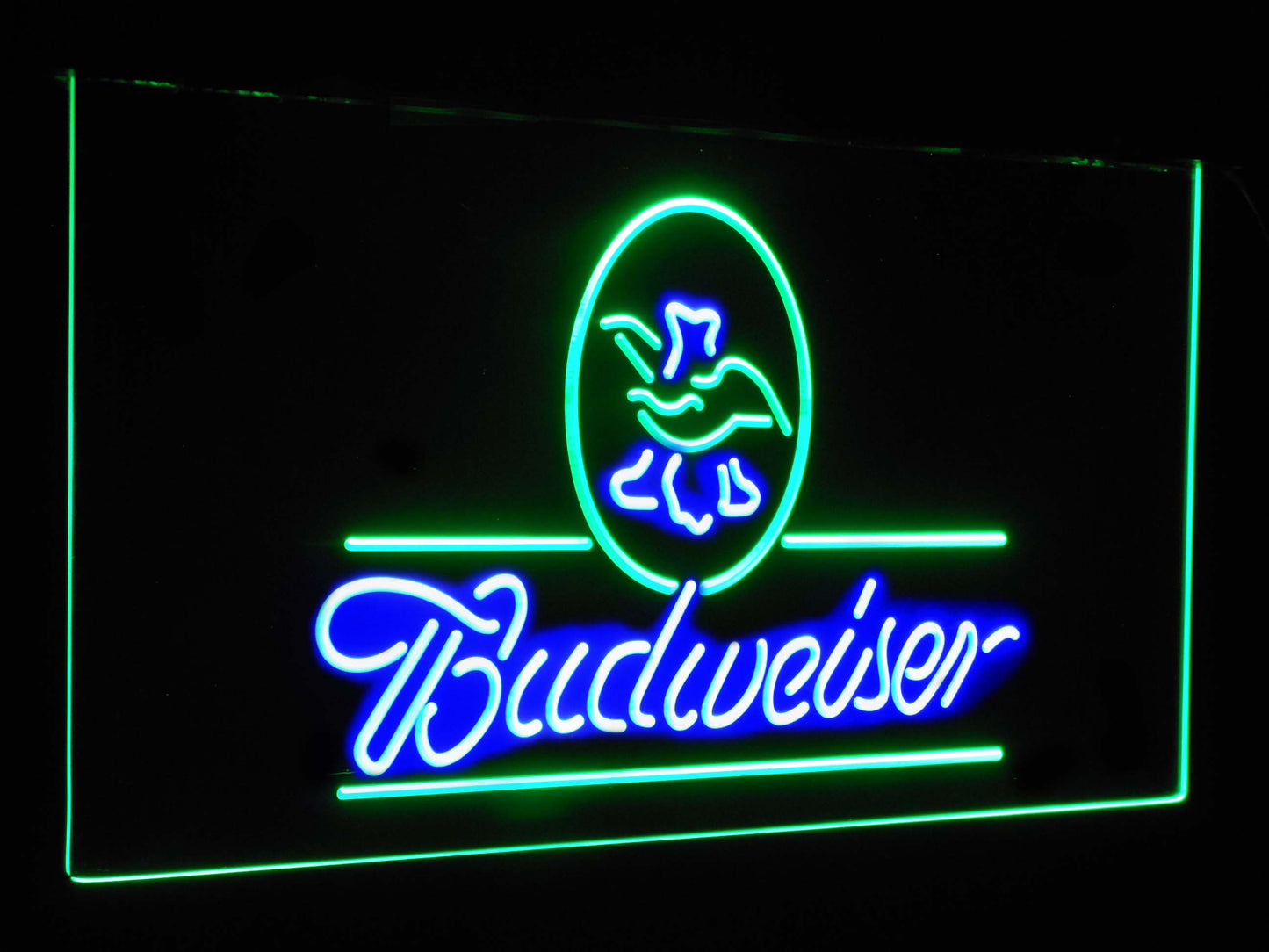 Budweiser Eagle US Company Bar Decor Dual Color Led Neon Light Signs st6-a2008 by Woody Signs Co. - Handmade Crafted Unique Wooden Creative