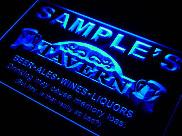 px Name Custom Tavern Man Cave Bar Neon Light Light Signs by Woody Signs Co. - Handmade Crafted Unique Wooden Creative
