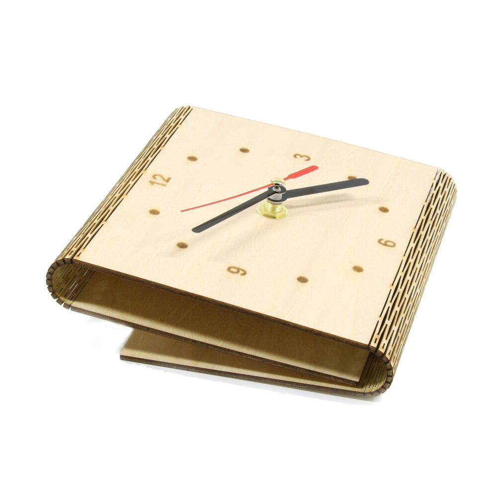 The Flex Time Clock DIY Simple Desk Clock Modern Bedside Table Wooden Clock Personality Table by Woody Signs Co. - Handmade Crafted Unique Wooden Creative