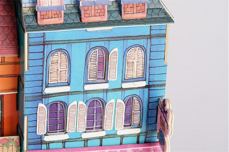 New DIY Lost in Colmar Doll House with Led Light   Miniature Wooden    SJ401 by Woody Signs Co. - Handmade Crafted Unique Wooden Creative