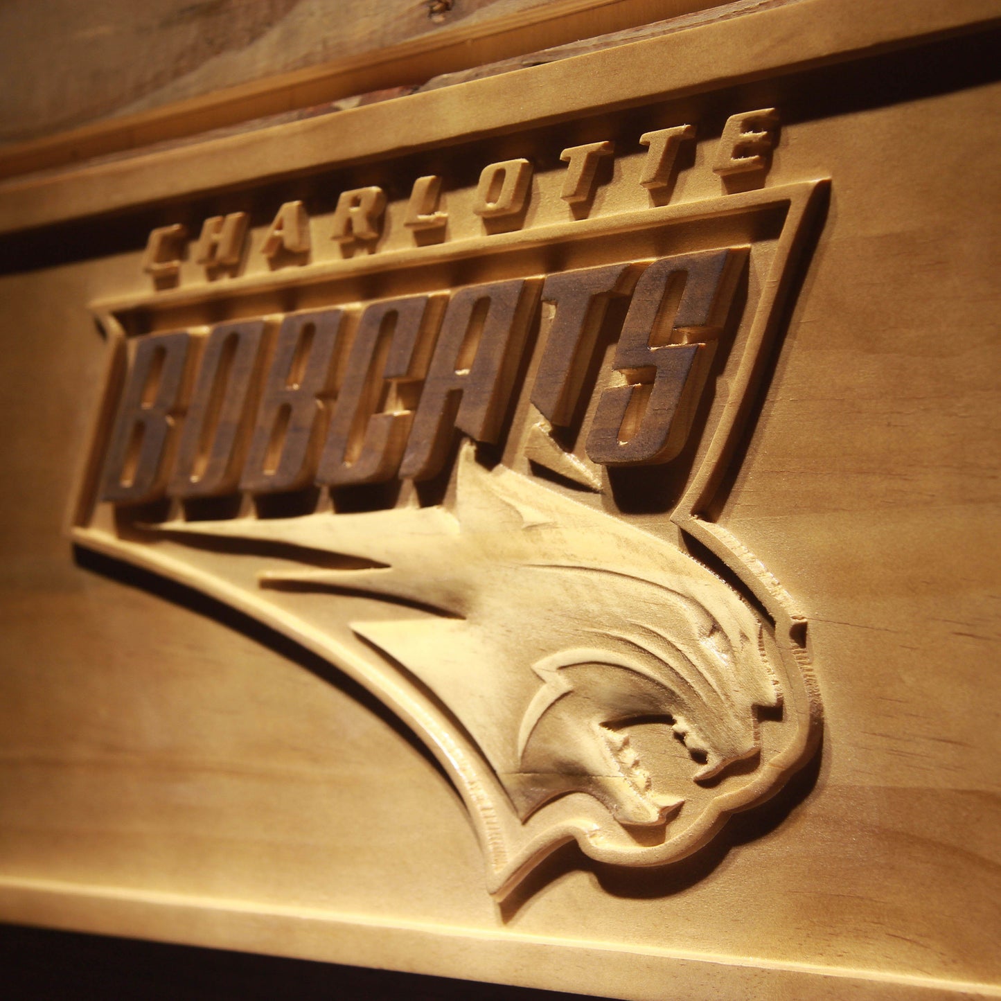Charlotte Bobcats 3D Wooden Signs by Woody Signs Co. - Handmade Crafted Unique Wooden Creative