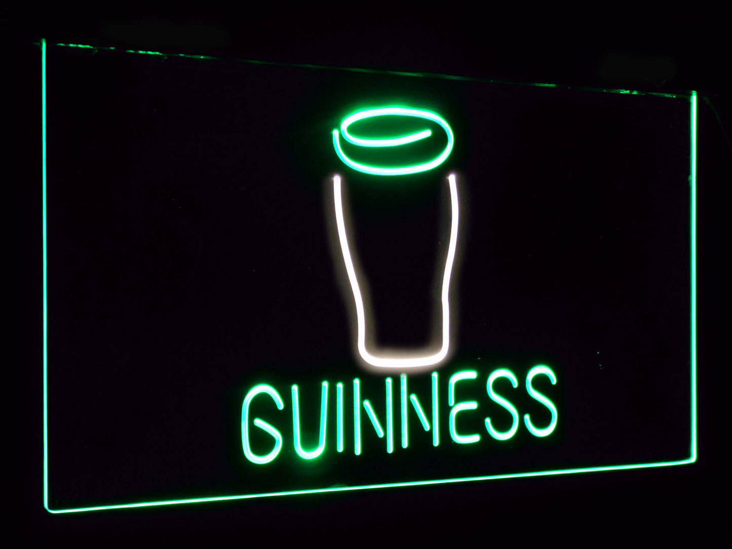 Guinness Glass on tap Bar Decor Dual Color Led Neon Light Signs st6-a2045 by Woody Signs Co. - Handmade Crafted Unique Wooden Creative