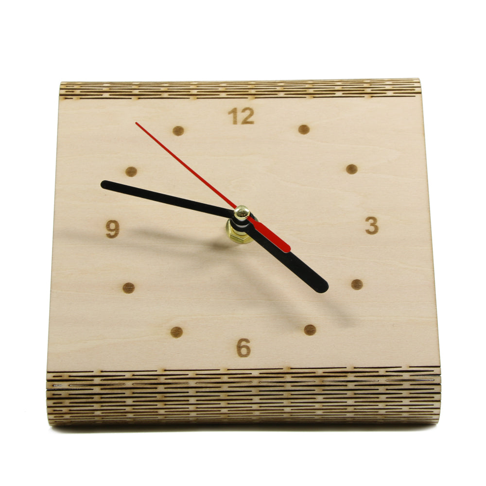 The Flex Time Clock DIY Simple Desk Clock Modern Bedside Table Wooden Clock Personality Table by Woody Signs Co. - Handmade Crafted Unique Wooden Creative