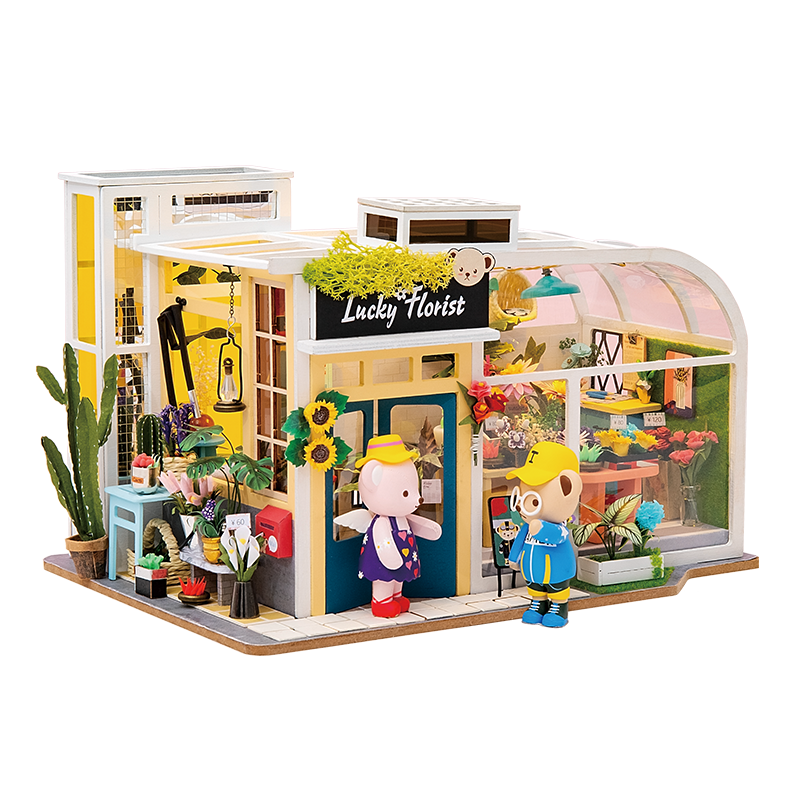 2019 New Arrival Luxury DIY House with Bear&Furniture Children Adult Miniature Wooden Doll House Model Kit Dollhouse TD by Woody Signs Co. - Handmade Crafted Unique Wooden Creative